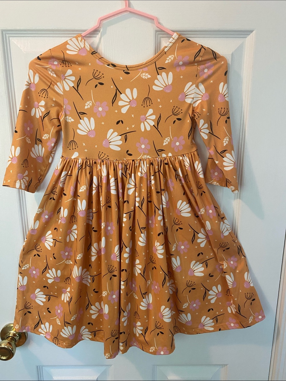 Mila & Rose Dandelions in Fall 3/4 Sleeve Twirl Dress size 5/6